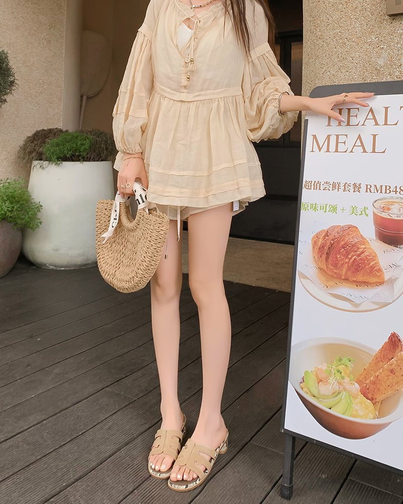 Cutout Strap Leather Mid Block Heel Slide Sandals - Image 21