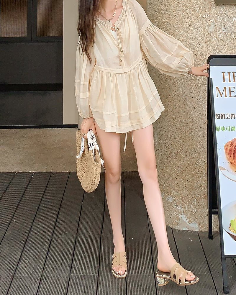 Cutout Strap Leather Mid Block Heel Slide Sandals - Image 20