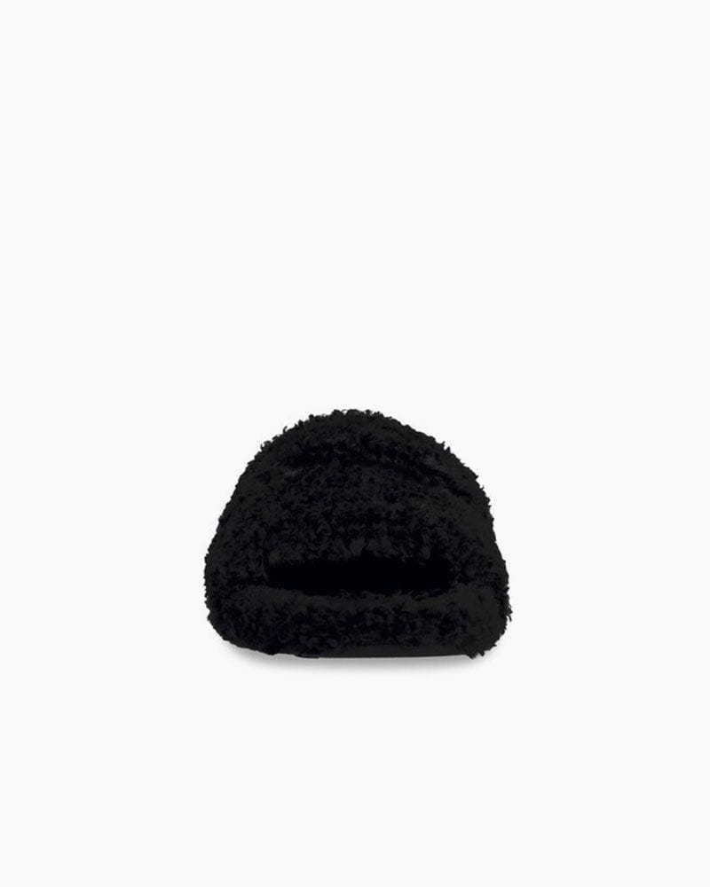 Women's Furry Slide Sandal in Black - Image 2