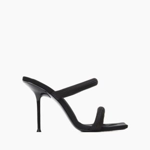 Y2K Style Square Toe Tubular High Heels