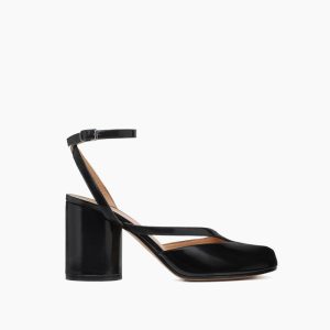 Tabi Leather Split Toe Block Heel Sandals