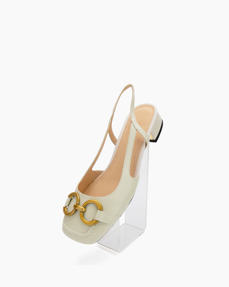 Slingback Block Heel Party Dress Sandals - Image 5