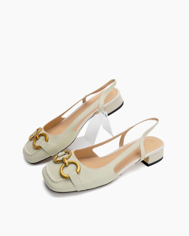 Slingback Block Heel Party Dress Sandals - Image 4