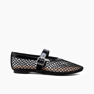 Mesh Mary Jane Flat Lightweight Sandals