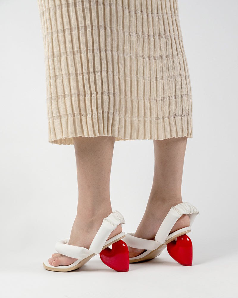 Love Design Chunky Block High Heel Elastic Strap Thong Sandals - Image 19