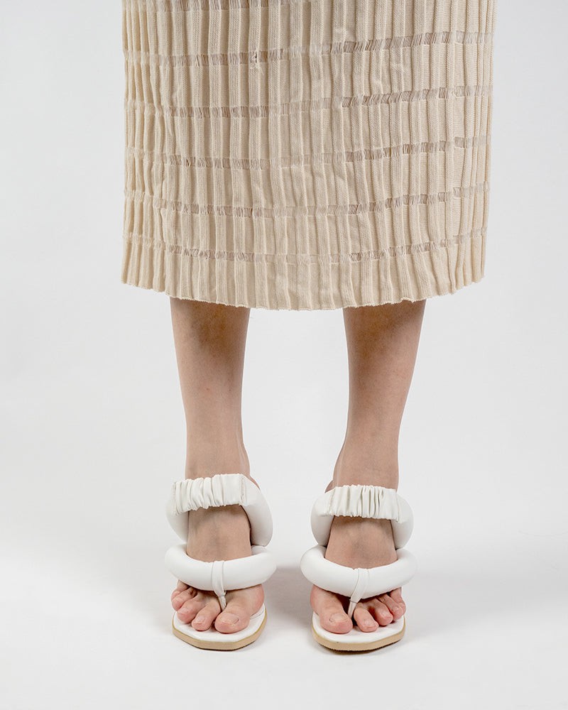 Love Design Chunky Block High Heel Elastic Strap Thong Sandals - Image 20