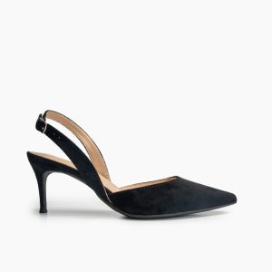 Mid Heel Minimalist Suede Pointed Toe Pumps