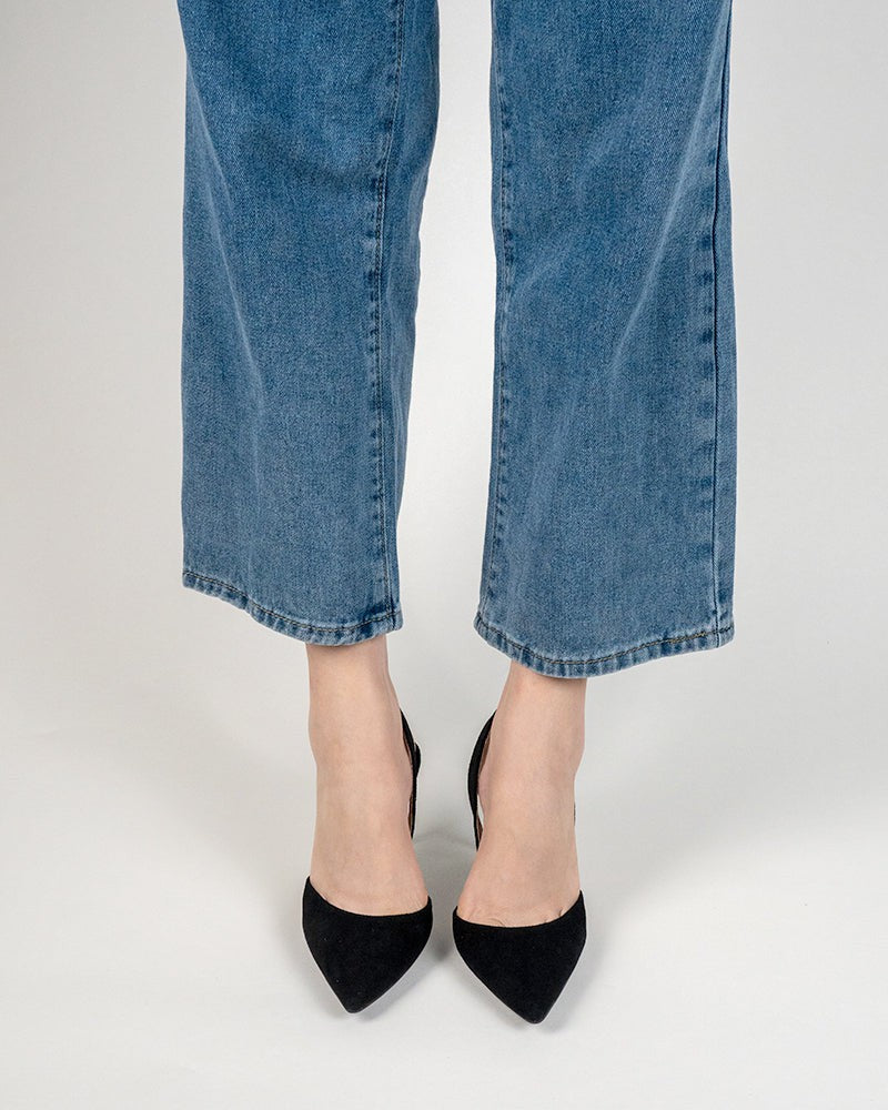 High Heel Minimalist Suede Pointed Toe Pumps - Image 4