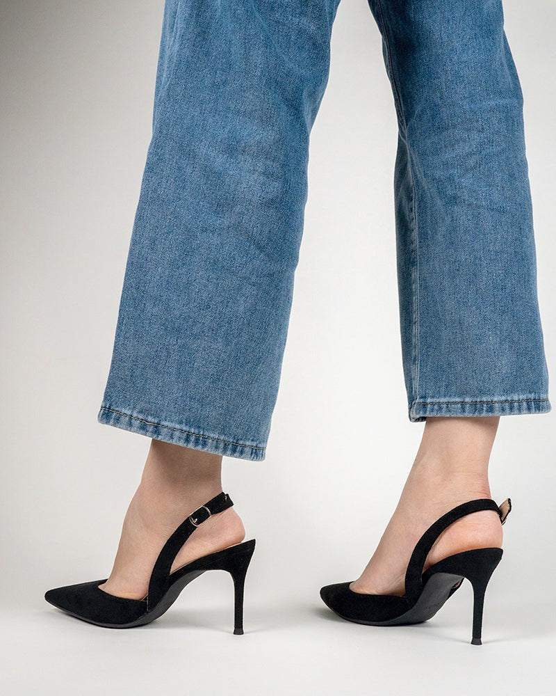 High Heel Minimalist Suede Pointed Toe Pumps - Image 6