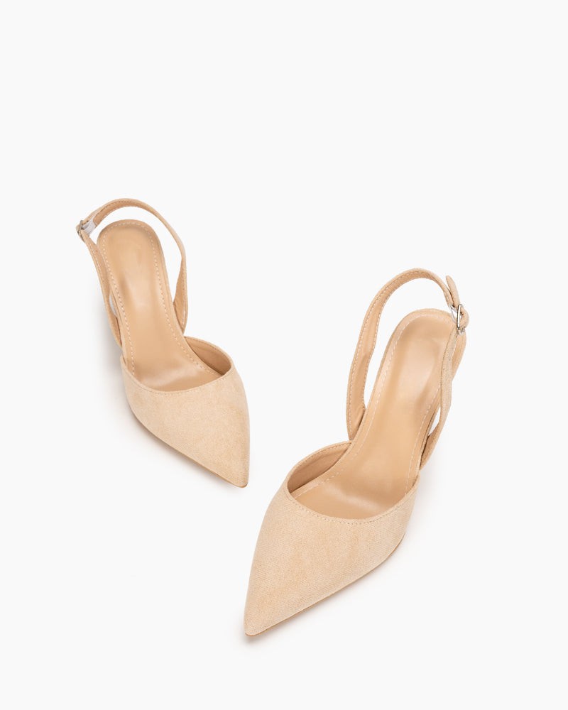 High Heel Minimalist Suede Pointed Toe Pumps - Image 22