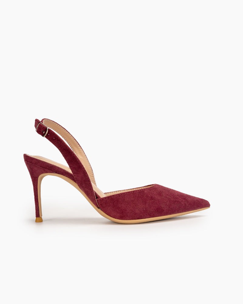 High Heel Minimalist Suede Pointed Toe Pumps - Image 40