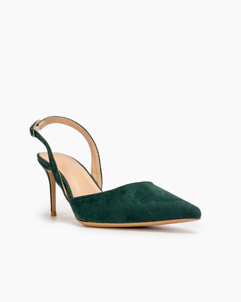 High Heel Minimalist Suede Pointed Toe Pumps - Image 34