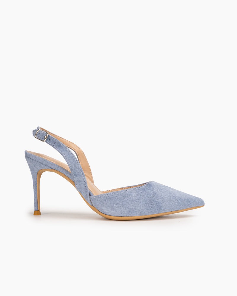 High Heel Minimalist Suede Pointed Toe Pumps - Image 13
