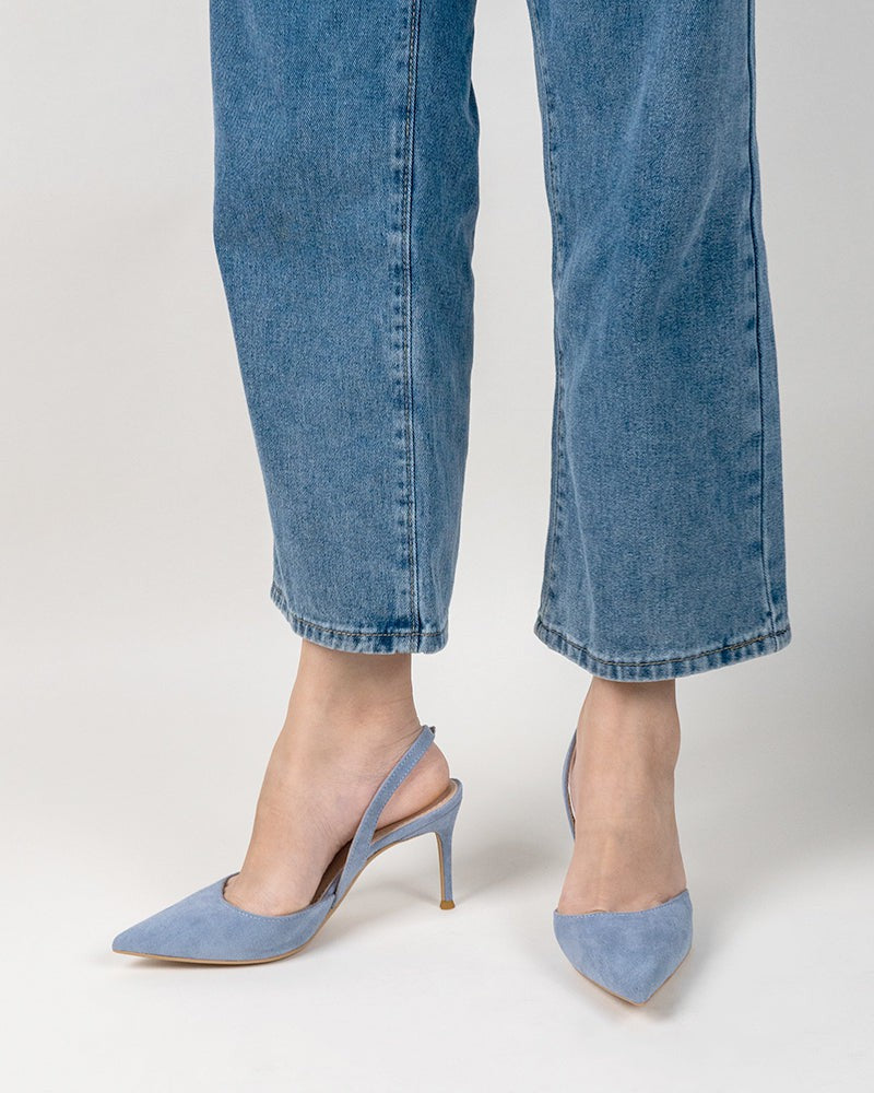 High Heel Minimalist Suede Pointed Toe Pumps - Image 17