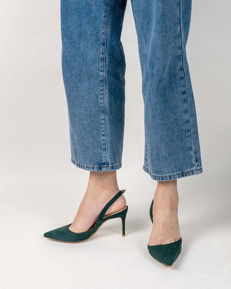 High Heel Minimalist Suede Pointed Toe Pumps - Image 38