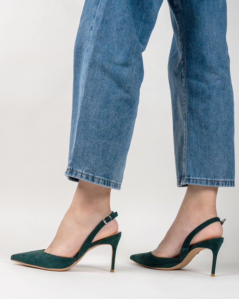 High Heel Minimalist Suede Pointed Toe Pumps - Image 39