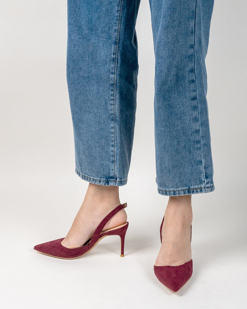 High Heel Minimalist Suede Pointed Toe Pumps - Image 45