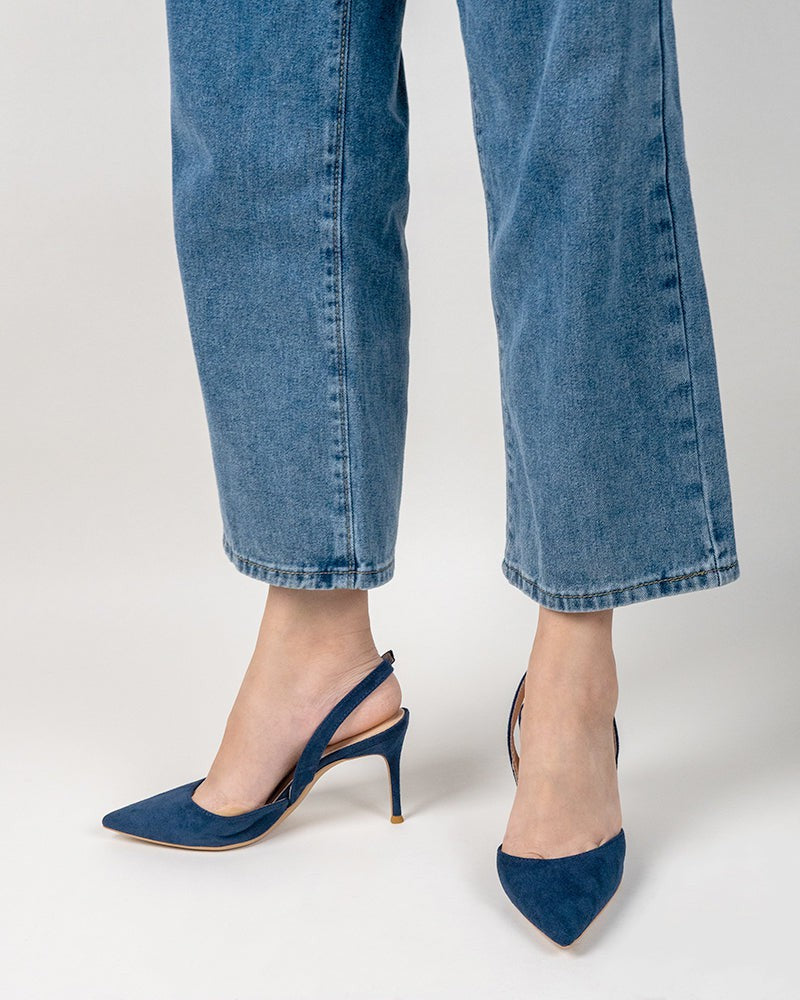 High Heel Minimalist Suede Pointed Toe Pumps - Image 11