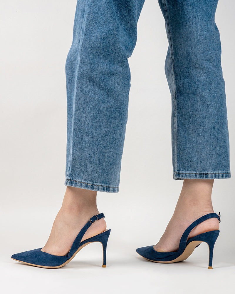 High Heel Minimalist Suede Pointed Toe Pumps - Image 12