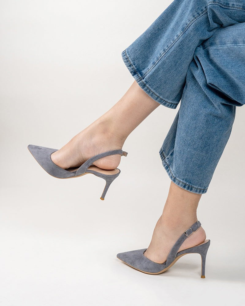 High Heel Minimalist Suede Pointed Toe Pumps - Image 30