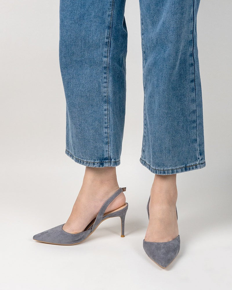 High Heel Minimalist Suede Pointed Toe Pumps - Image 31