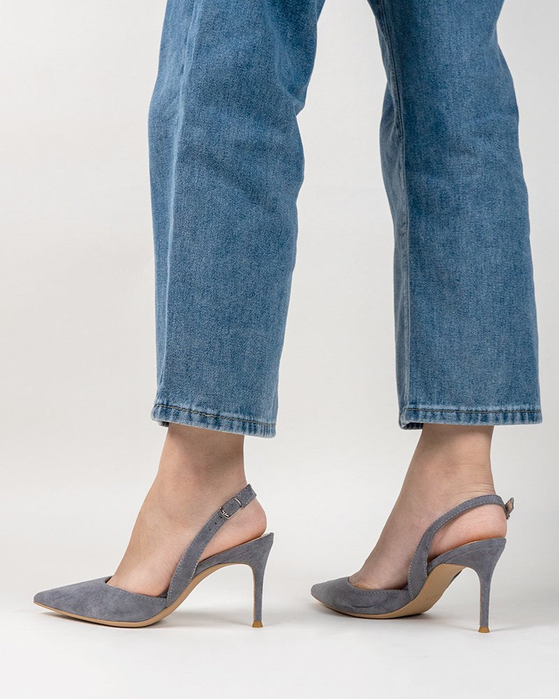 High Heel Minimalist Suede Pointed Toe Pumps - Image 32