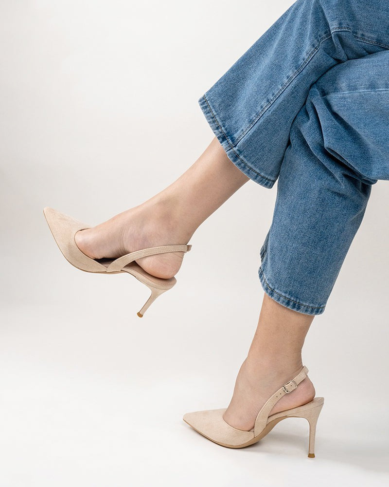 High Heel Minimalist Suede Pointed Toe Pumps - Image 23