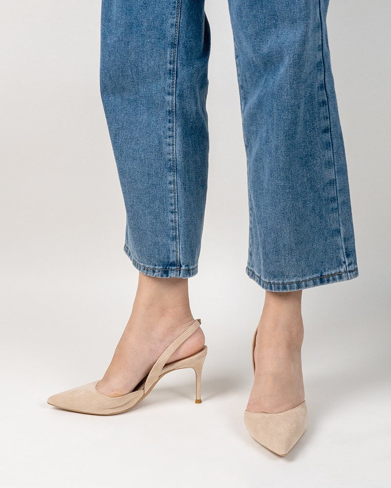High Heel Minimalist Suede Pointed Toe Pumps - Image 24