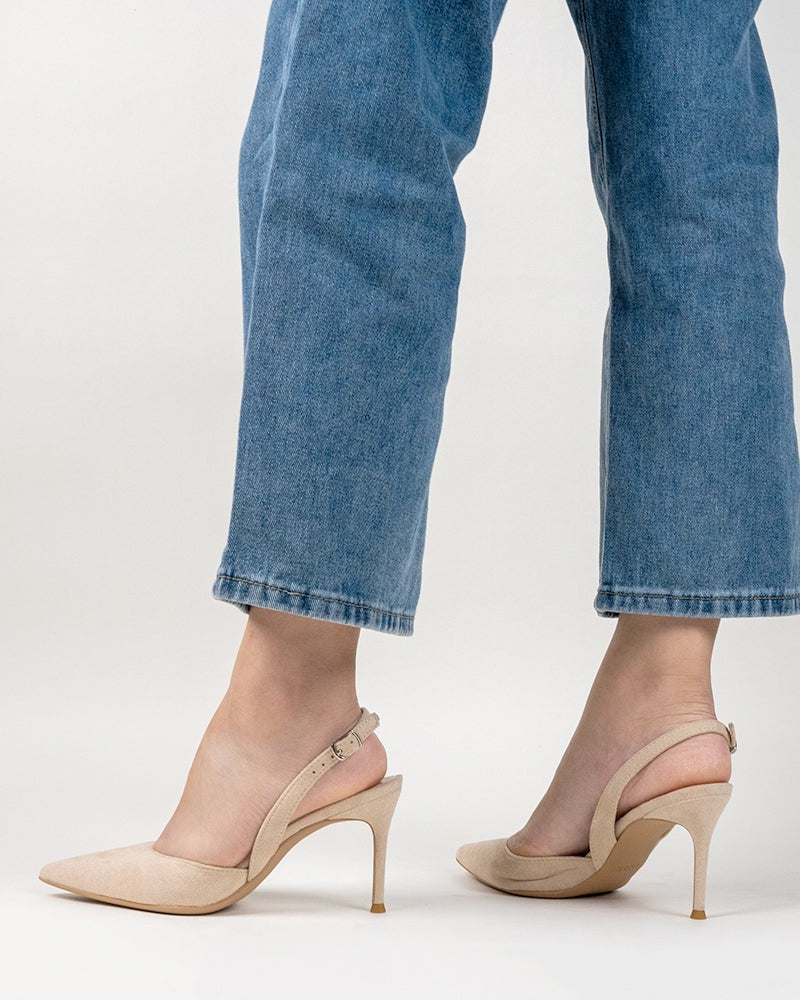 High Heel Minimalist Suede Pointed Toe Pumps - Image 25