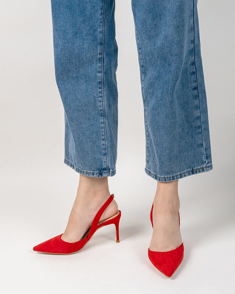 High Heel Minimalist Suede Pointed Toe Pumps - Image 52