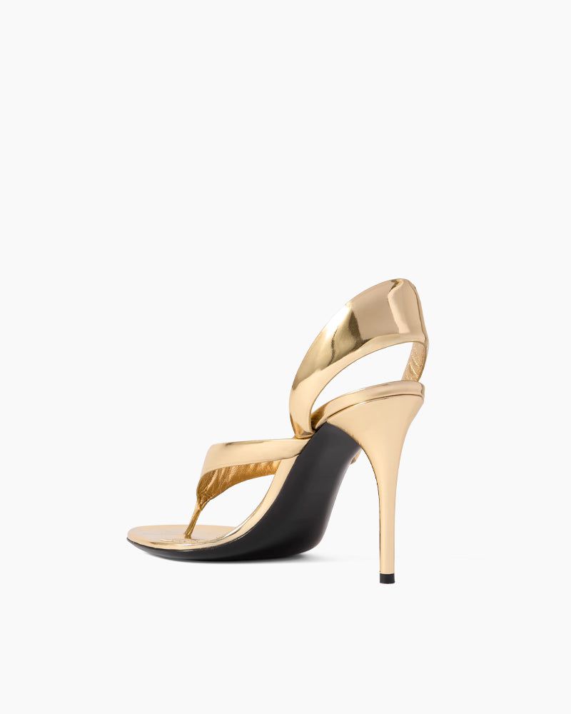 Infradito Sandals in Laminated Leather - Image 2