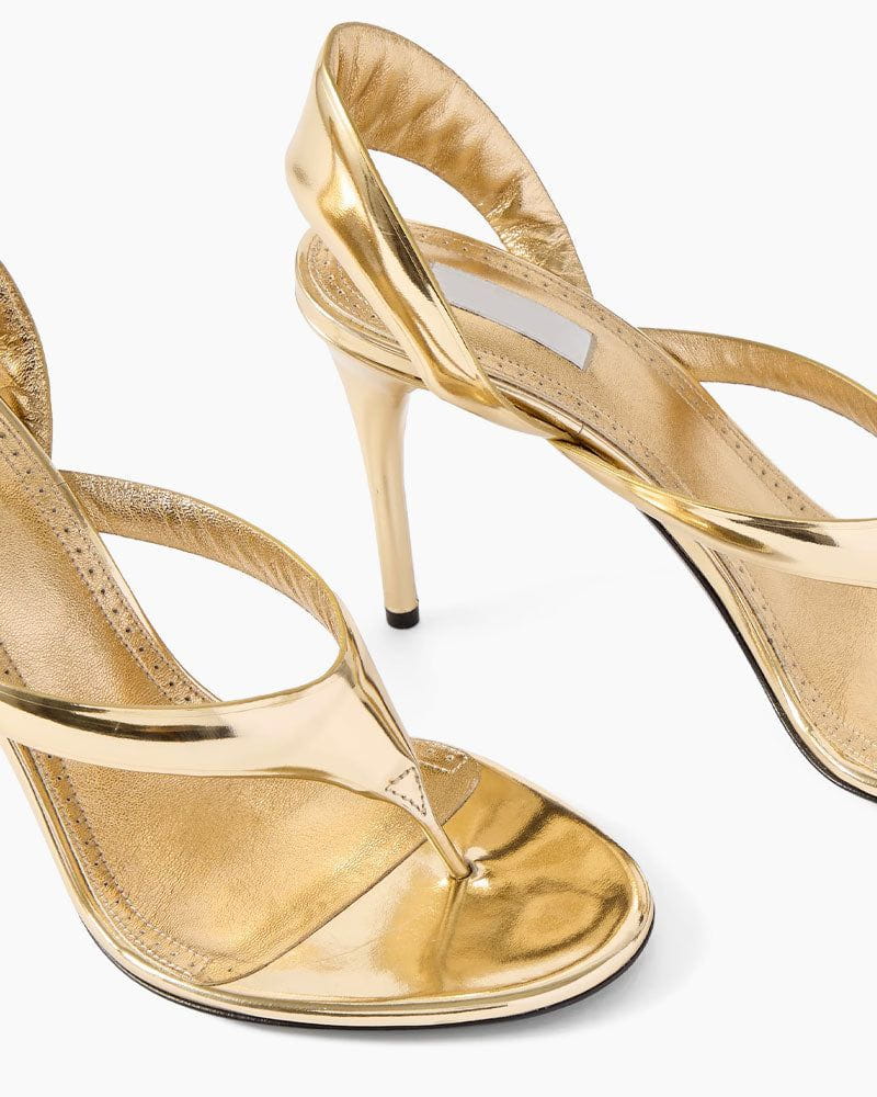 Infradito Sandals in Laminated Leather - Image 3